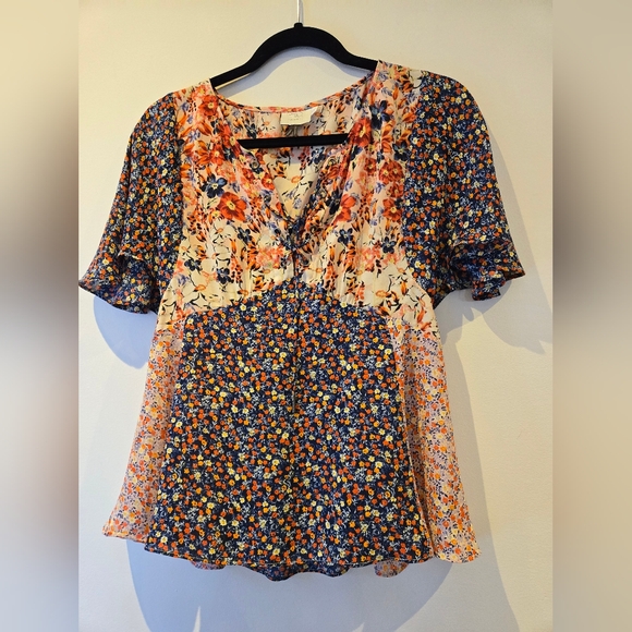 HD in Paris Palo Alto Lace up Flutter Sleeve Top Size 0 - Picture 4 of 11